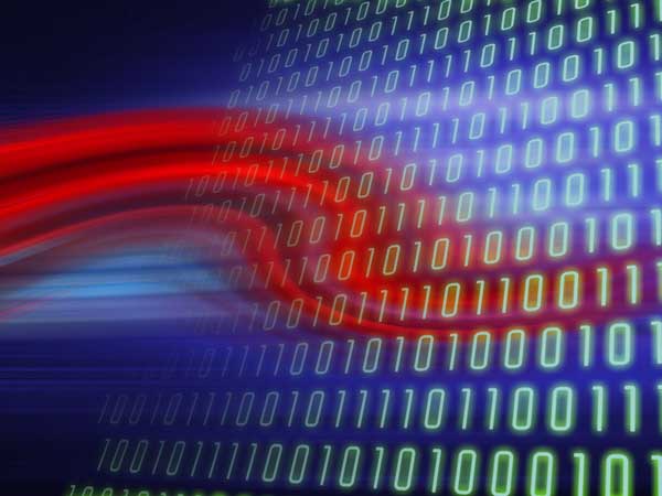 Sıfır ve birleri temsil eden ikili rakamlar