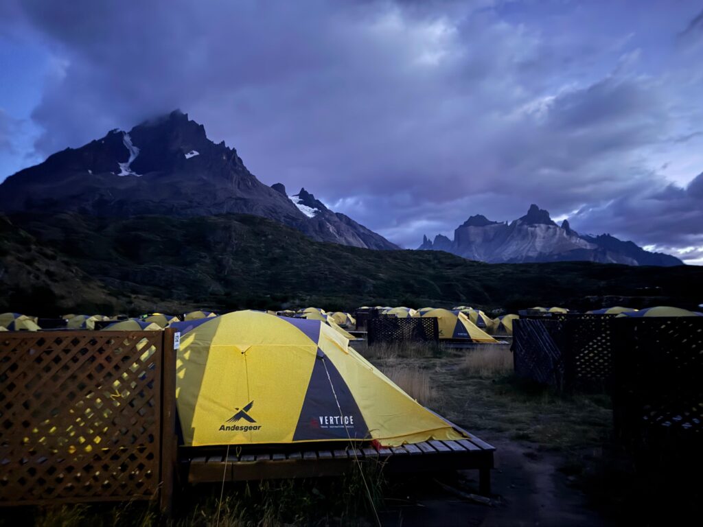 Campsite in Torres del Paine Patagonia