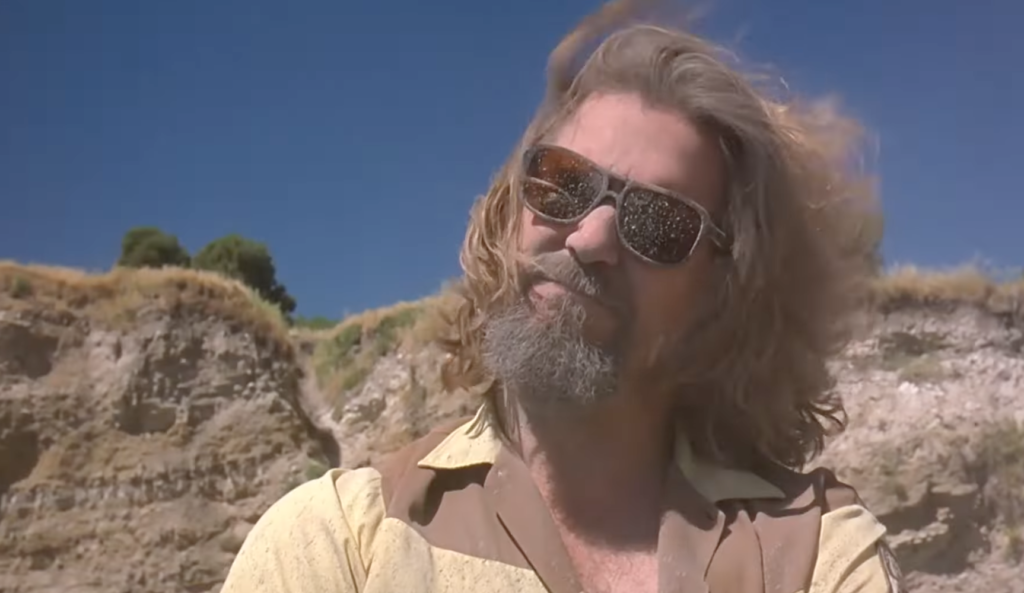 The Dude's ash-scattering scene in The Big Lebowski