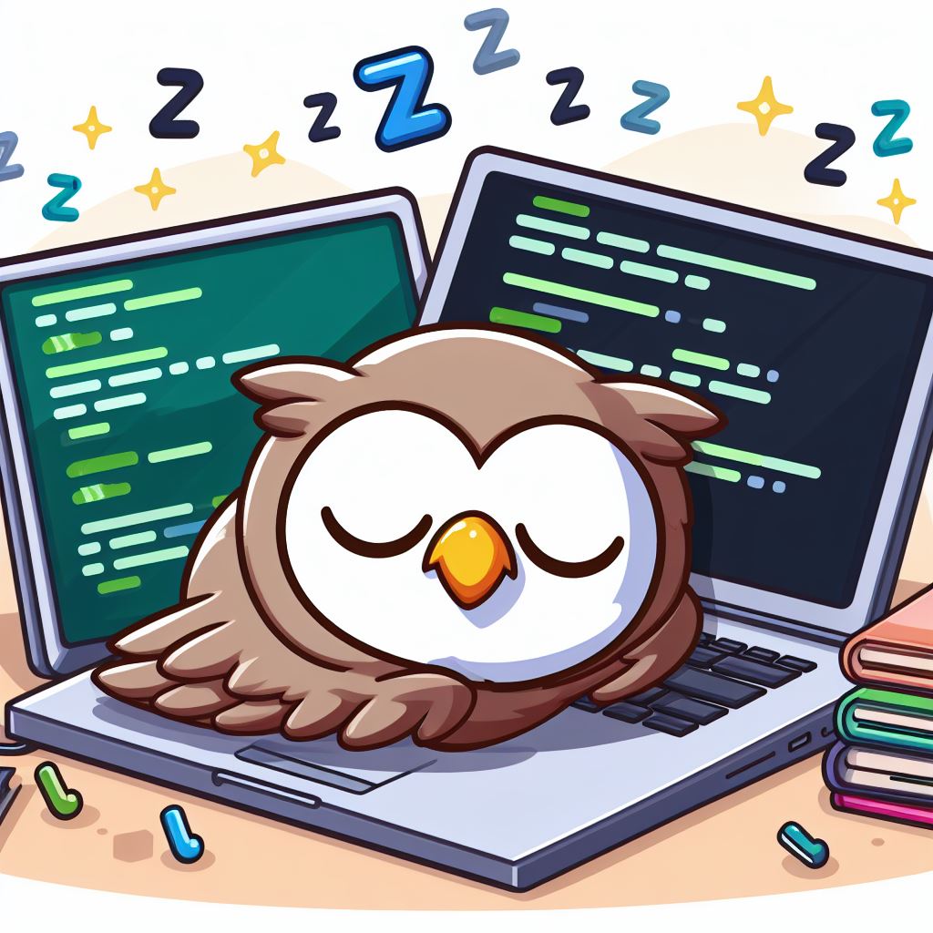 Coding night owl sleeps